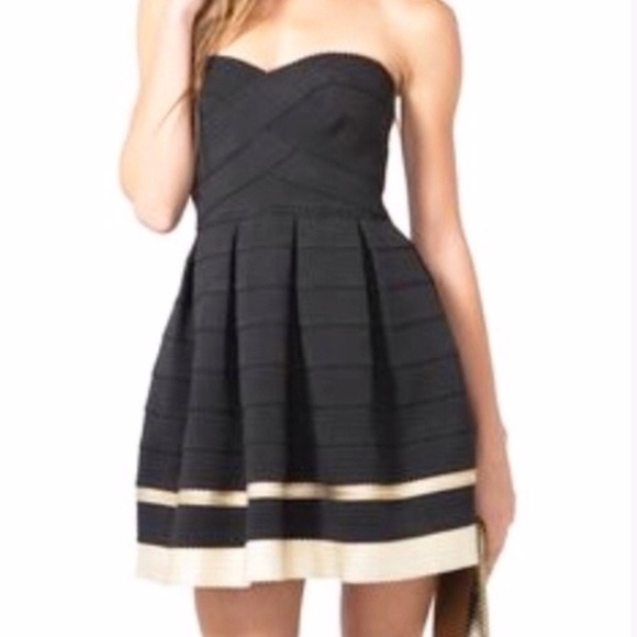 Sans Souci Dresses & Skirts - Sans Souci • Strapless Black & Gold Dress Medium